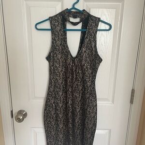 Haute Monde Black and Gold Dress Size Small